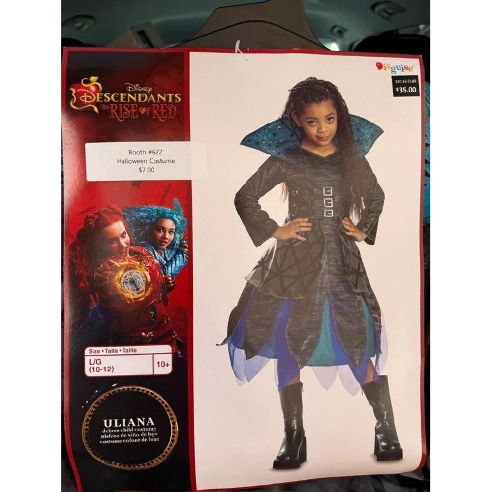 Disney Descendants Rise of Red Uliana Deluxe Costume L (10-12) NWT